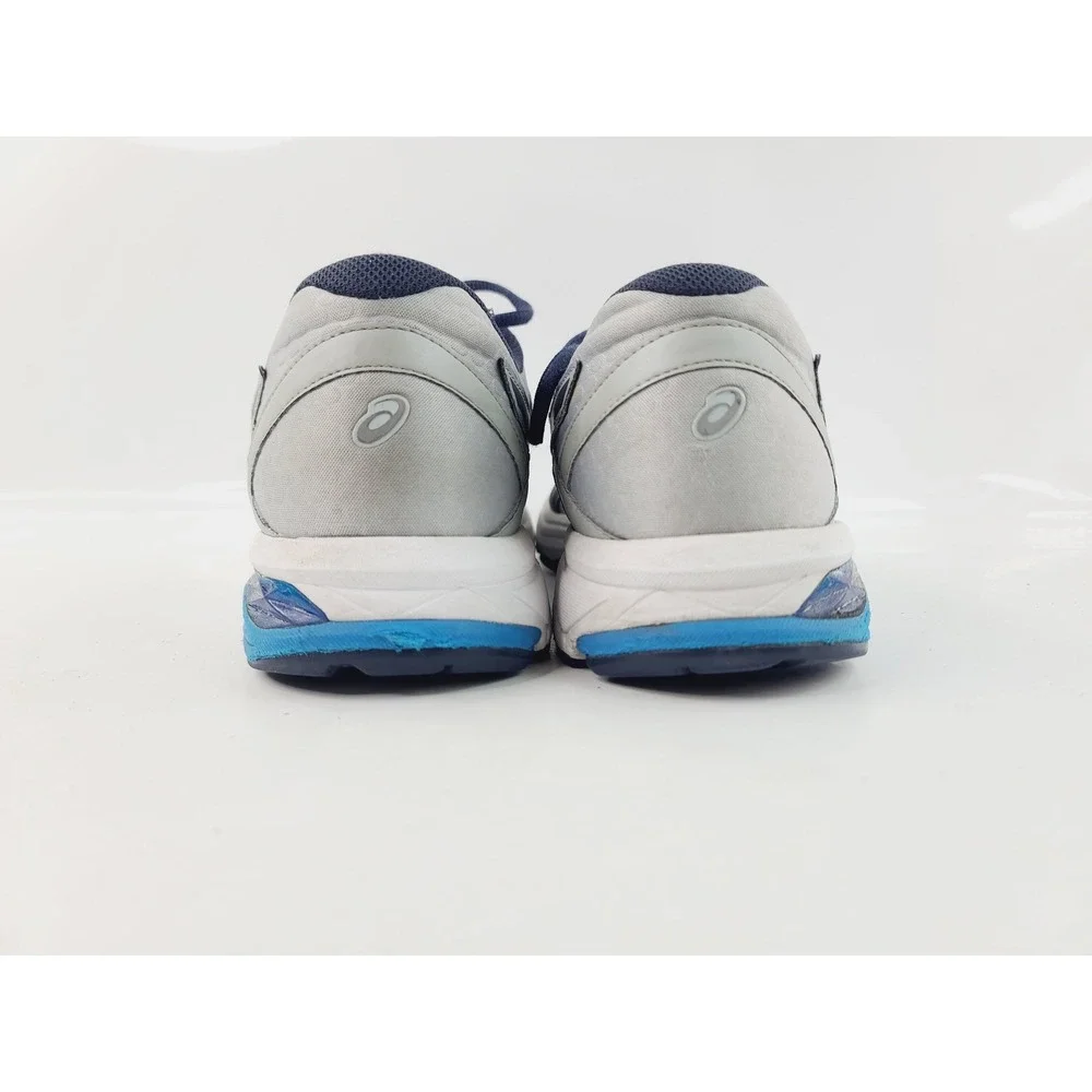 ASICS Mesh Synthetic Leather, Rubber Athletic Shoes Men Size 12.5 Gray Navy Blue